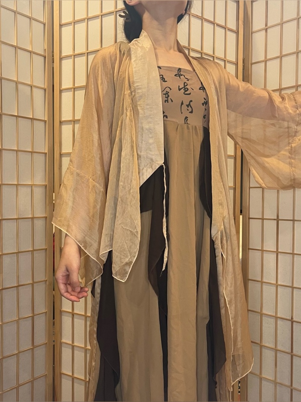 Earth toned hanyuansu two piece set